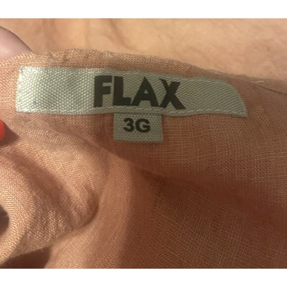 Flax Women's 3G Brown Linen Sleeveless Lagenlook Artsy Tunic Tank Top EUC - Picture 3 of 3